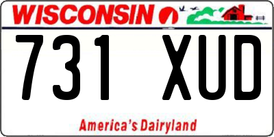 WI license plate 731XUD