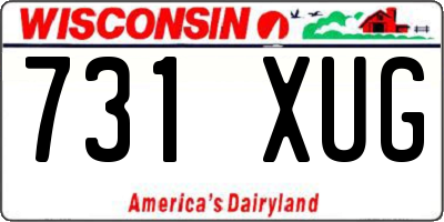 WI license plate 731XUG