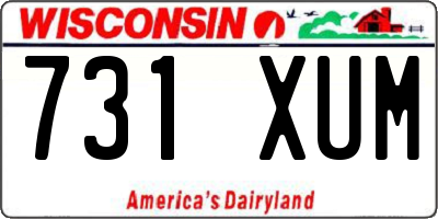 WI license plate 731XUM