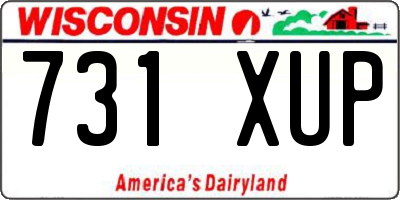 WI license plate 731XUP