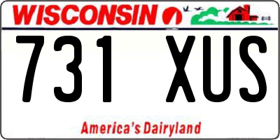 WI license plate 731XUS