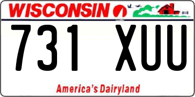 WI license plate 731XUU