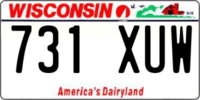 WI license plate 731XUW
