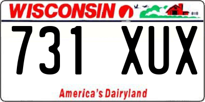 WI license plate 731XUX
