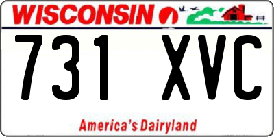 WI license plate 731XVC