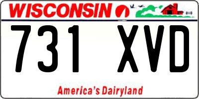 WI license plate 731XVD