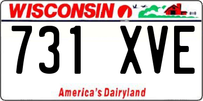 WI license plate 731XVE