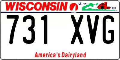 WI license plate 731XVG