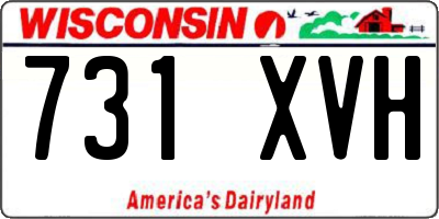 WI license plate 731XVH