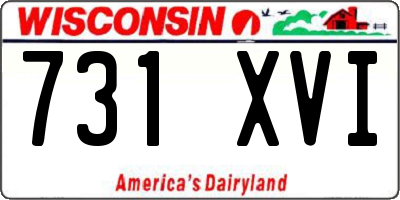 WI license plate 731XVI