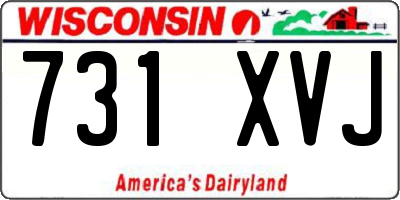WI license plate 731XVJ