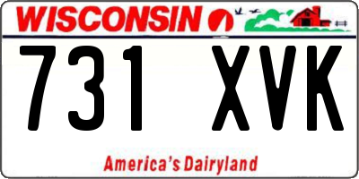 WI license plate 731XVK