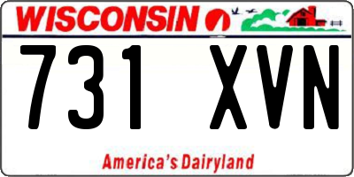 WI license plate 731XVN