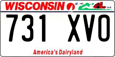 WI license plate 731XVO