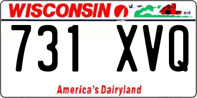 WI license plate 731XVQ
