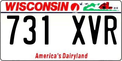 WI license plate 731XVR
