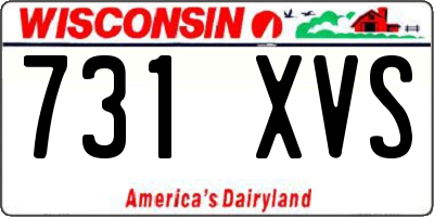 WI license plate 731XVS