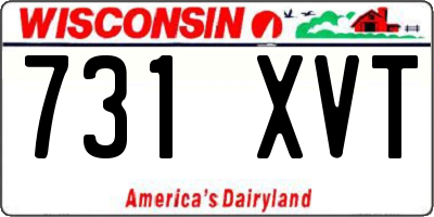 WI license plate 731XVT