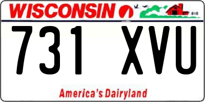 WI license plate 731XVU