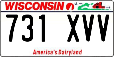 WI license plate 731XVV