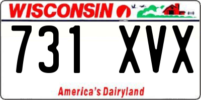 WI license plate 731XVX