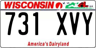 WI license plate 731XVY