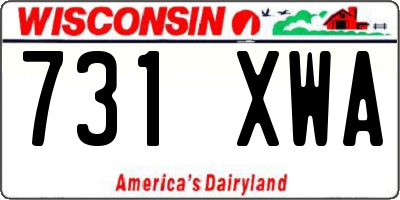 WI license plate 731XWA