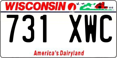 WI license plate 731XWC