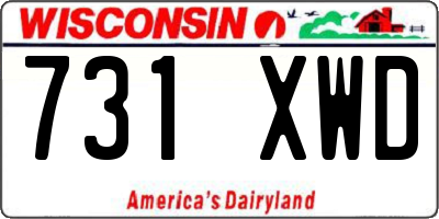 WI license plate 731XWD