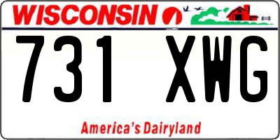 WI license plate 731XWG