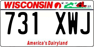 WI license plate 731XWJ