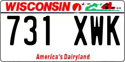WI license plate 731XWK