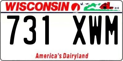 WI license plate 731XWM