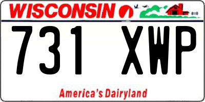 WI license plate 731XWP