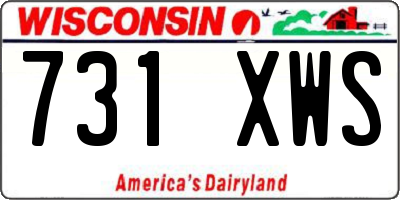 WI license plate 731XWS
