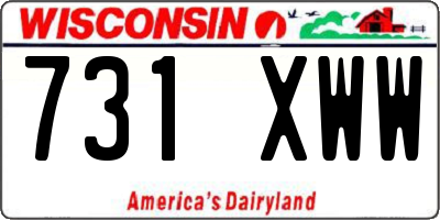 WI license plate 731XWW