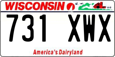 WI license plate 731XWX