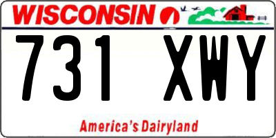 WI license plate 731XWY