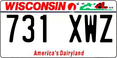 WI license plate 731XWZ
