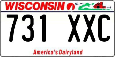 WI license plate 731XXC