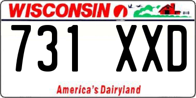 WI license plate 731XXD