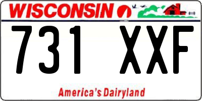 WI license plate 731XXF