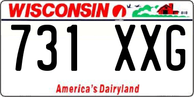WI license plate 731XXG