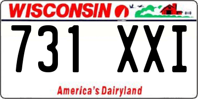 WI license plate 731XXI