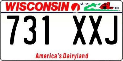 WI license plate 731XXJ