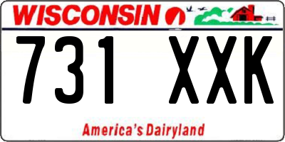 WI license plate 731XXK
