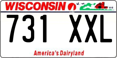 WI license plate 731XXL