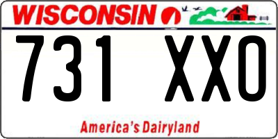 WI license plate 731XXO