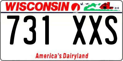 WI license plate 731XXS