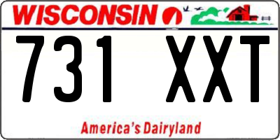 WI license plate 731XXT